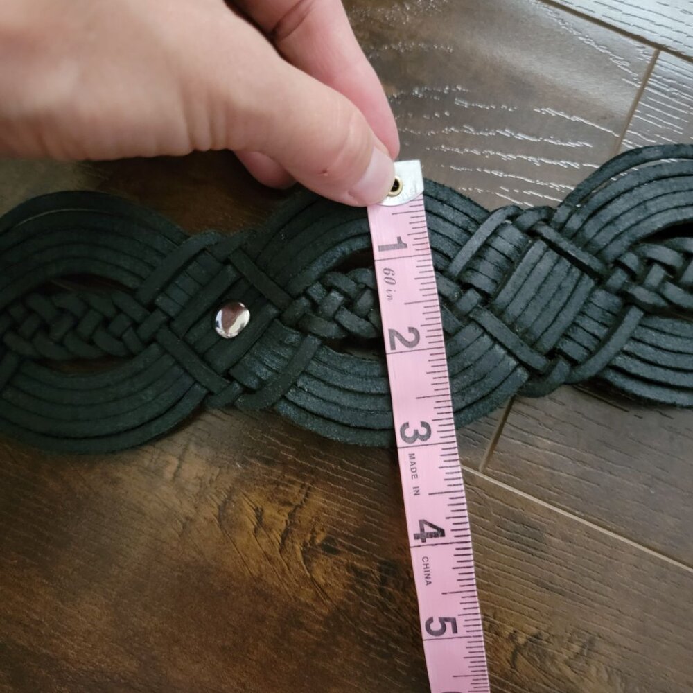 Anthropologie Z&L Camilla Belt Womens Braided Leather Vintage Boho Chic Western - Picture 8 of 8